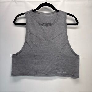 Lululemon x Barry's Boot Camp Stronger As One Crop Muscle Tank Top Size S Gray